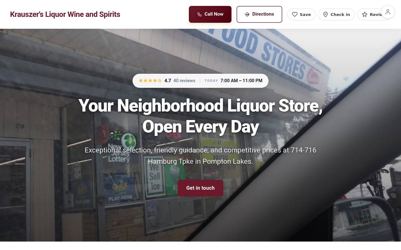 Preview of your live website