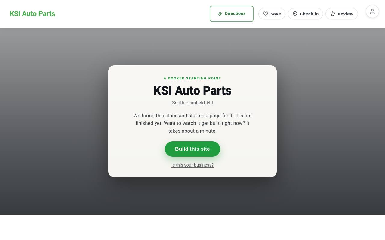Preview of your live website