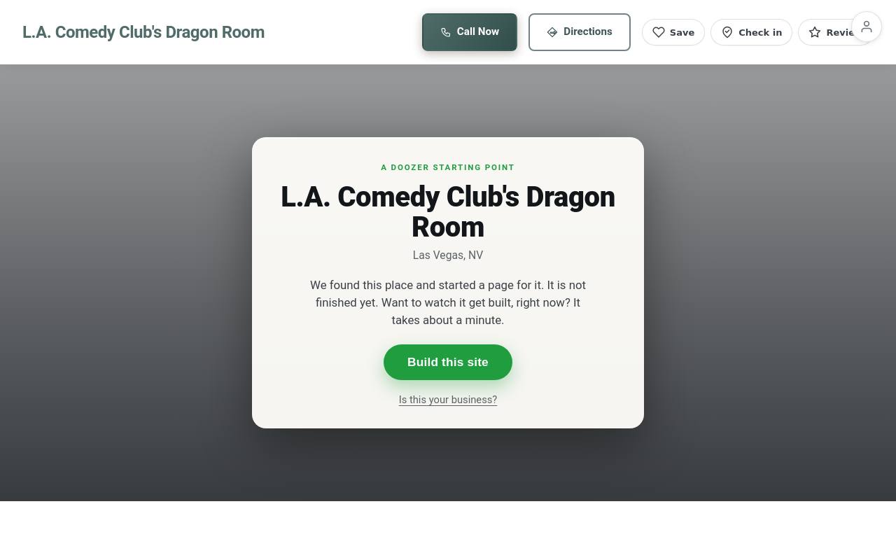 Preview of your live website