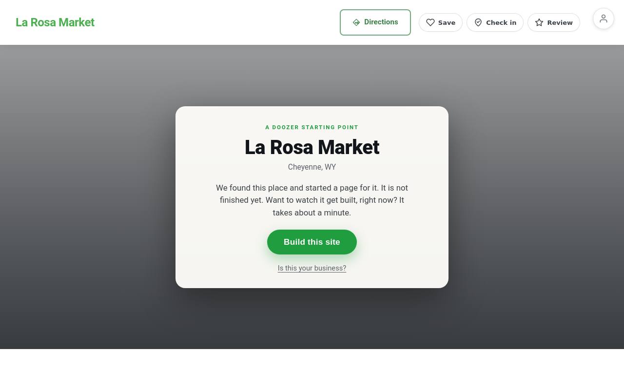 Preview of your live website