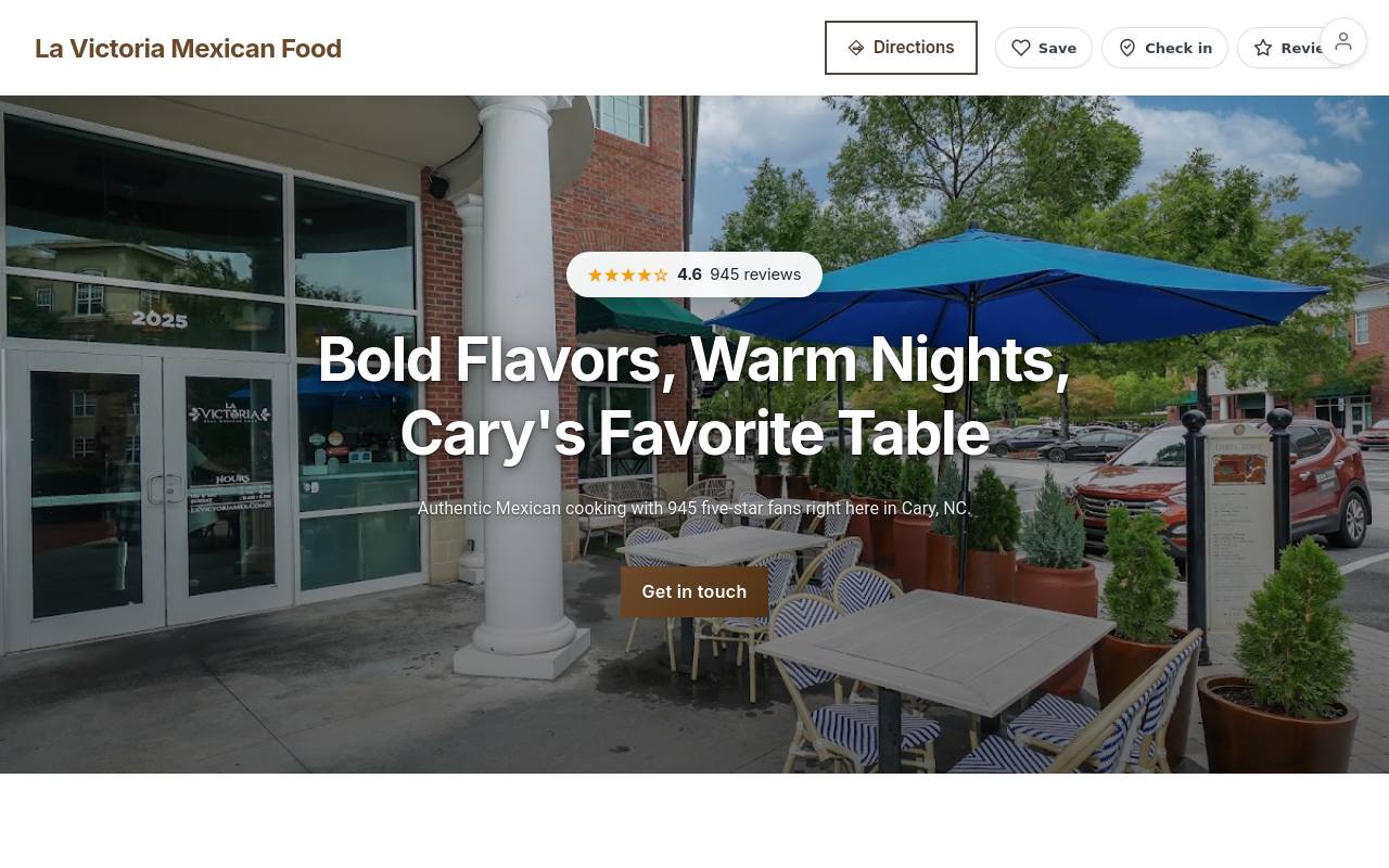 Preview of your live website
