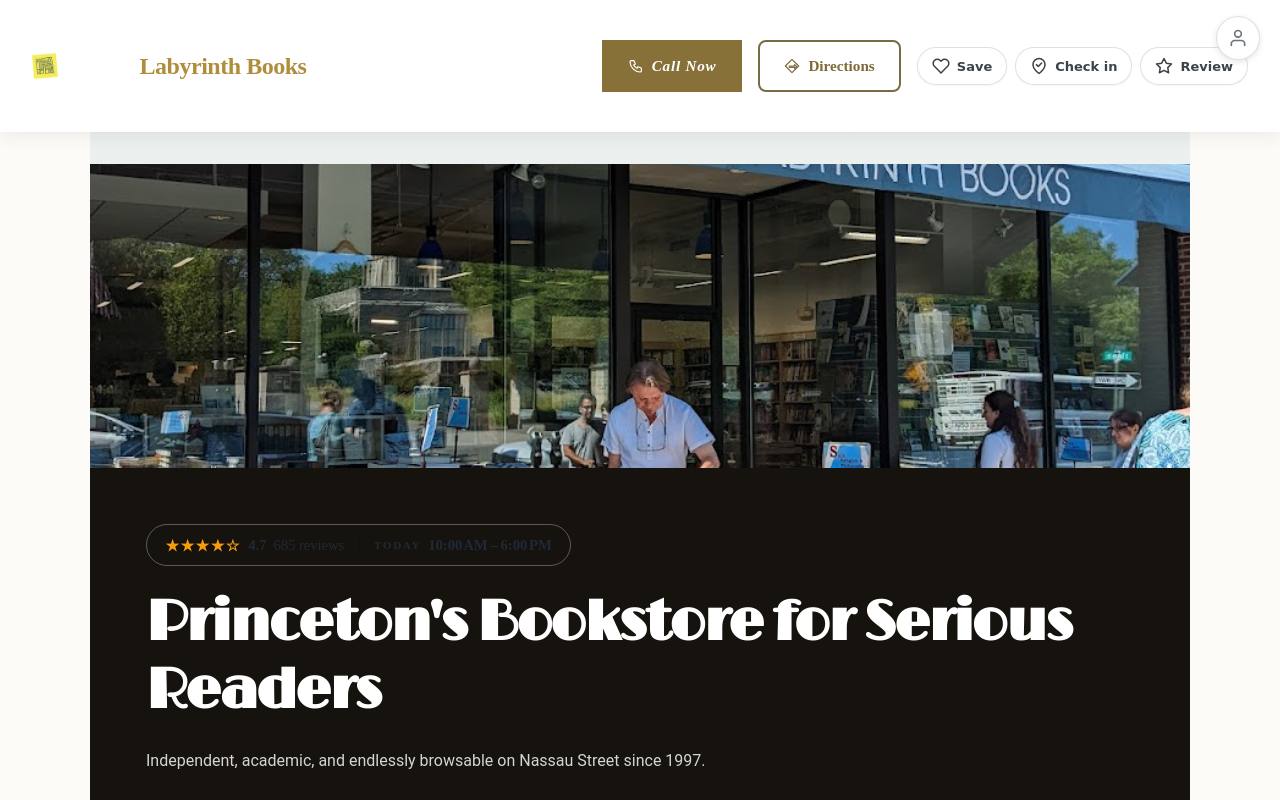 Preview of your live website