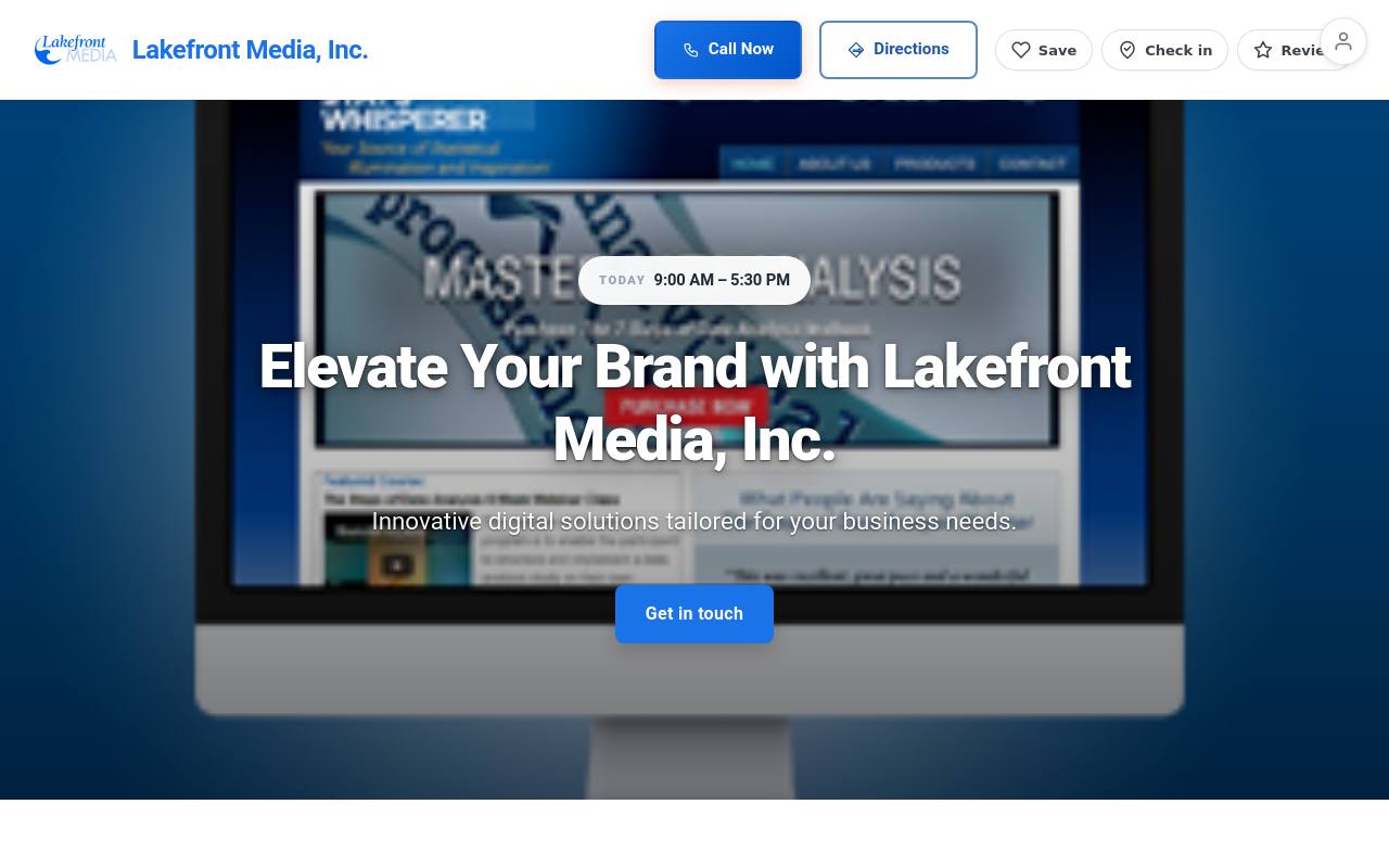 Preview of your live website