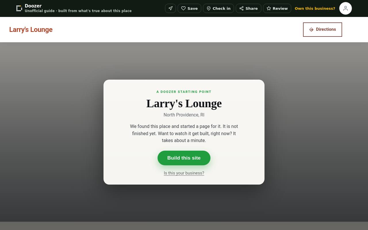 Preview of your live website