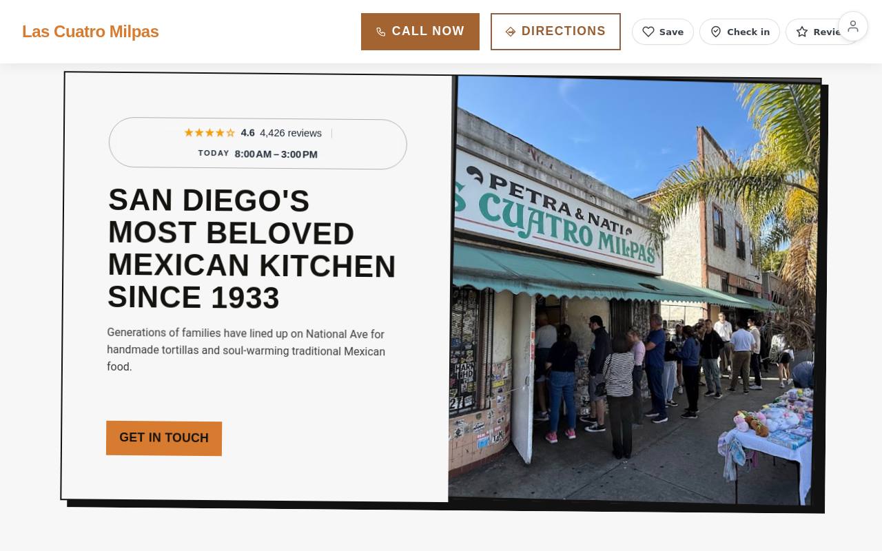 Preview of your live website