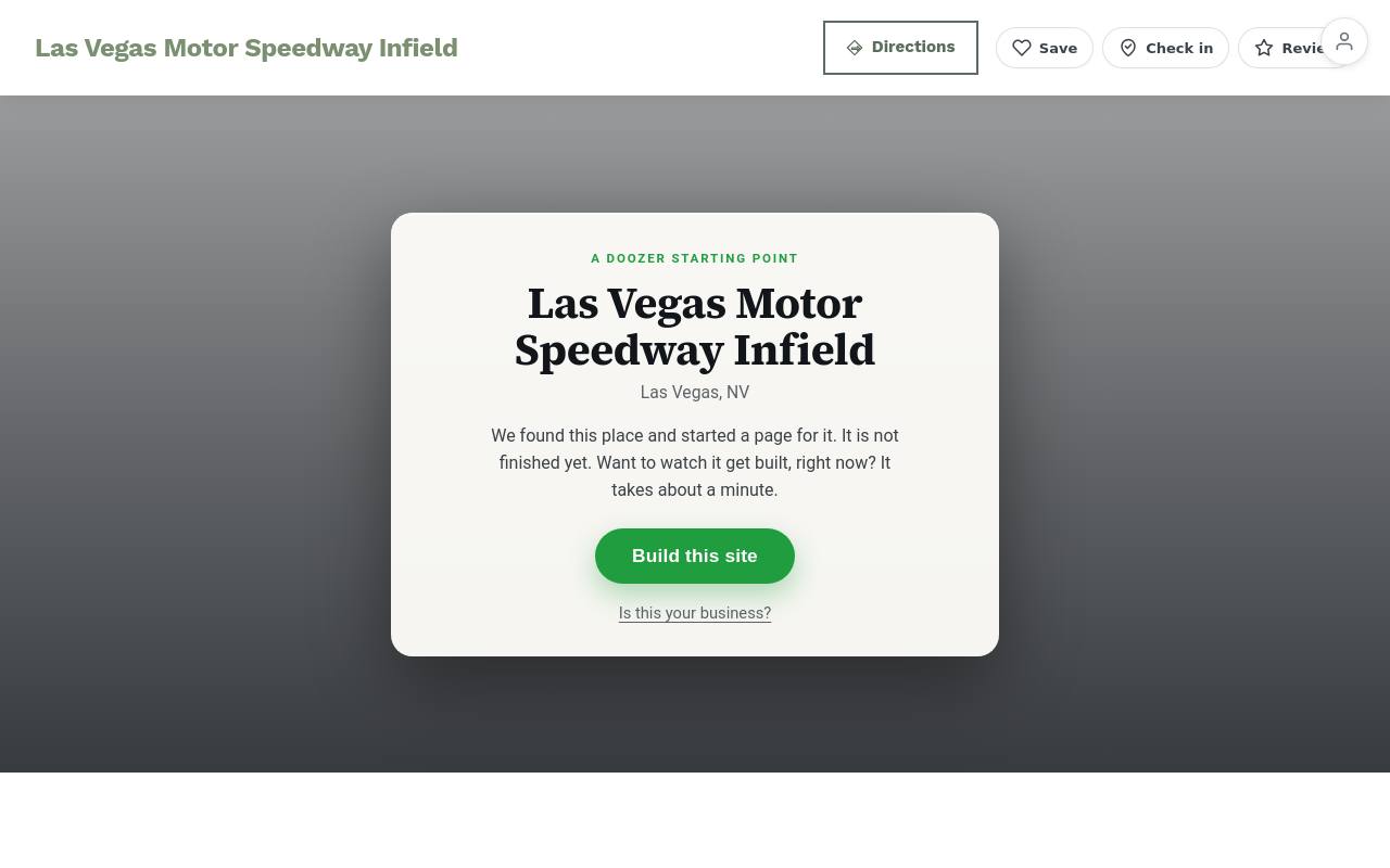 Preview of your live website