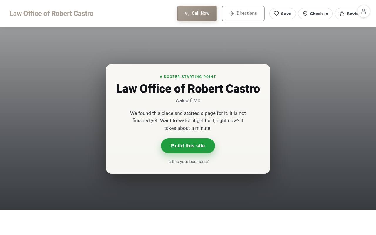 Preview of your live website