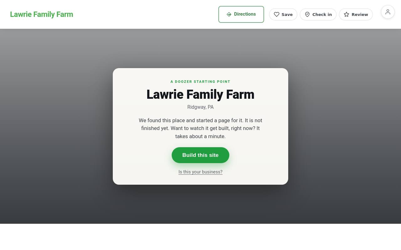 Preview of your live website