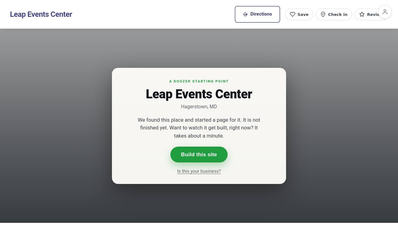 Preview of your live website