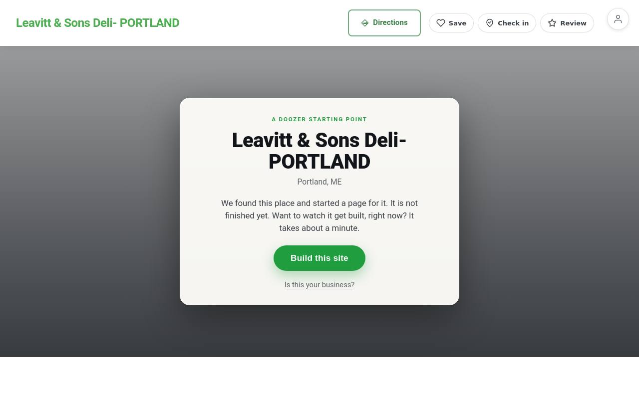 Preview of your live website