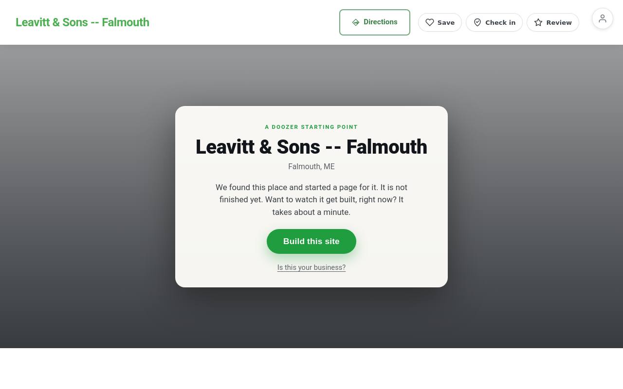 Preview of your live website