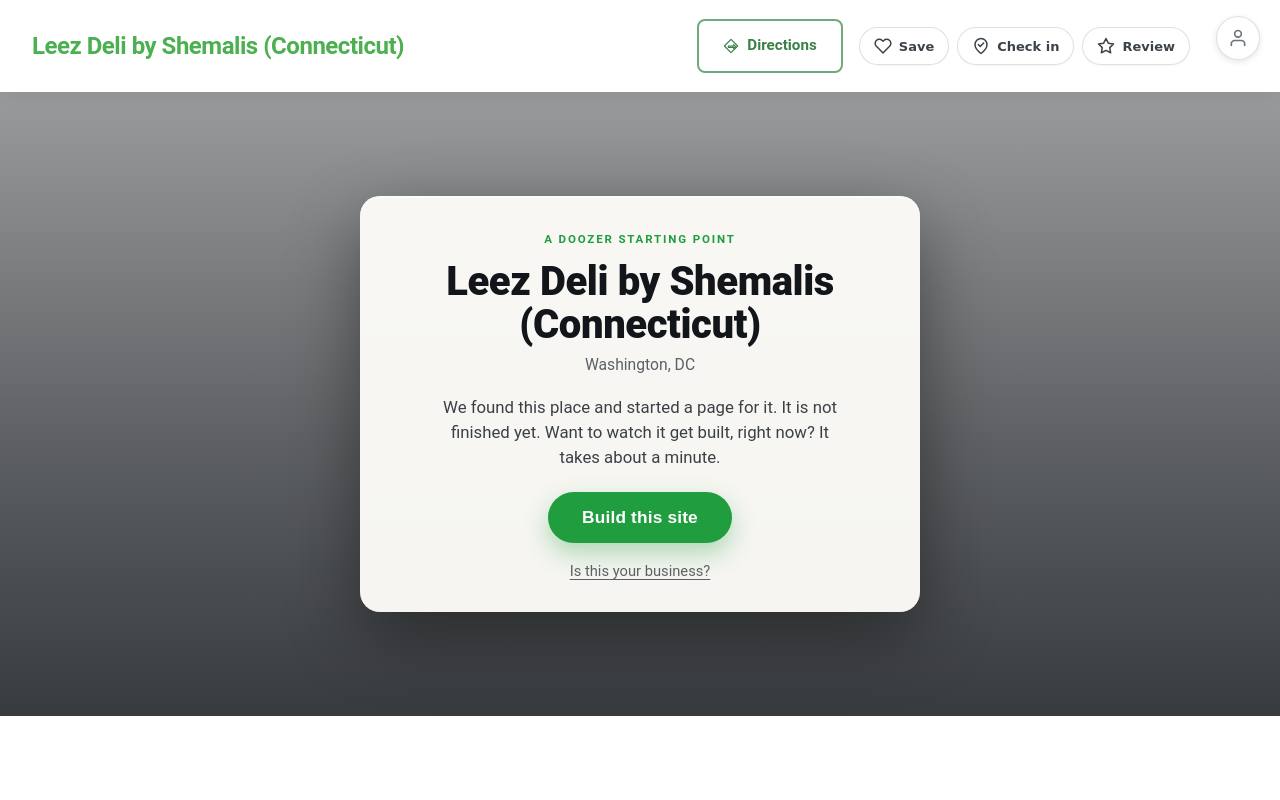 Preview of your live website