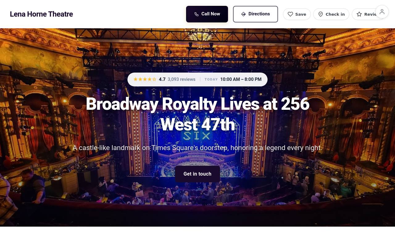 Preview of your live website
