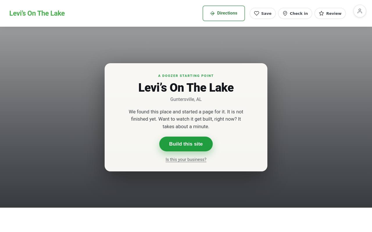 Preview of your live website