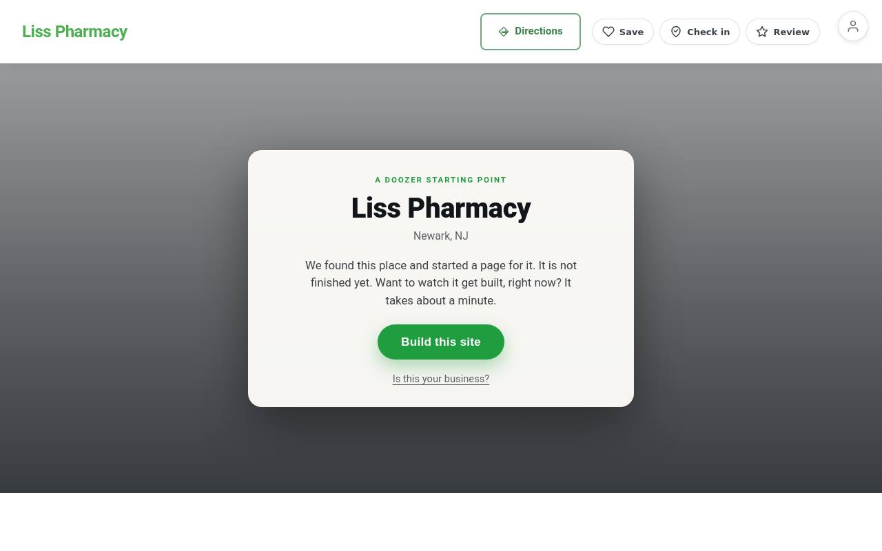Preview of your live website