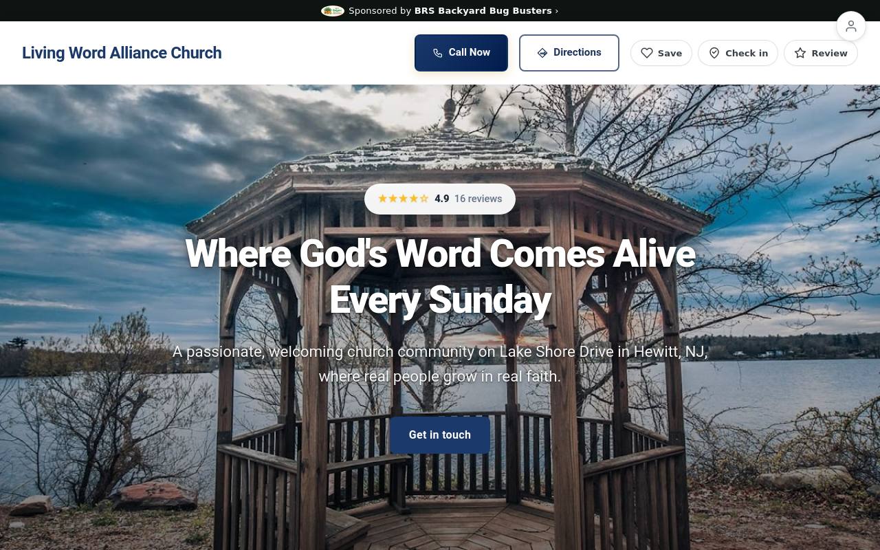 Preview of your live website