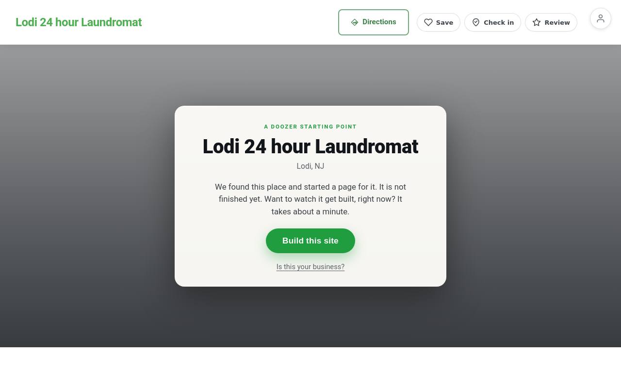 Preview of your live website