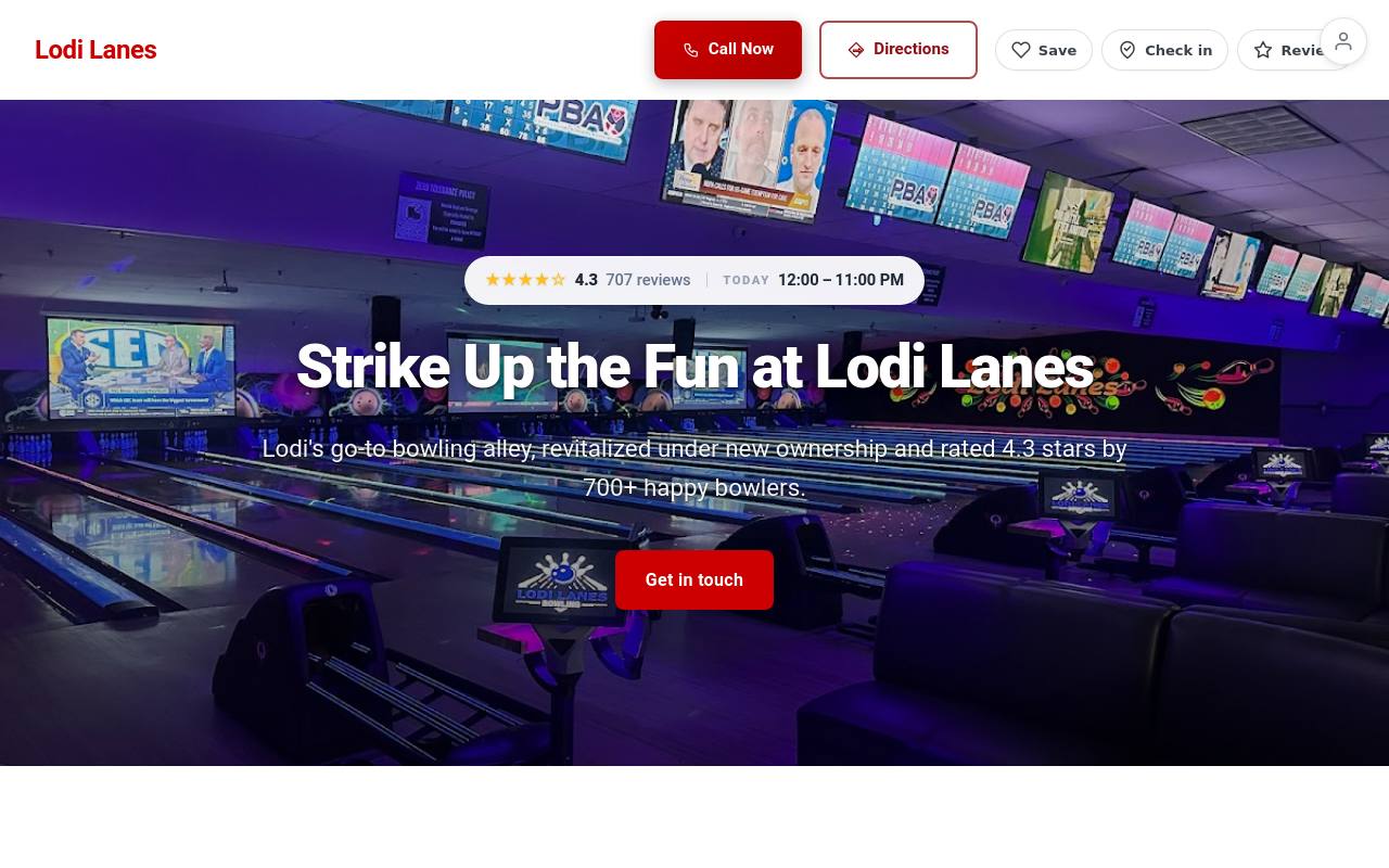 Preview of your live website