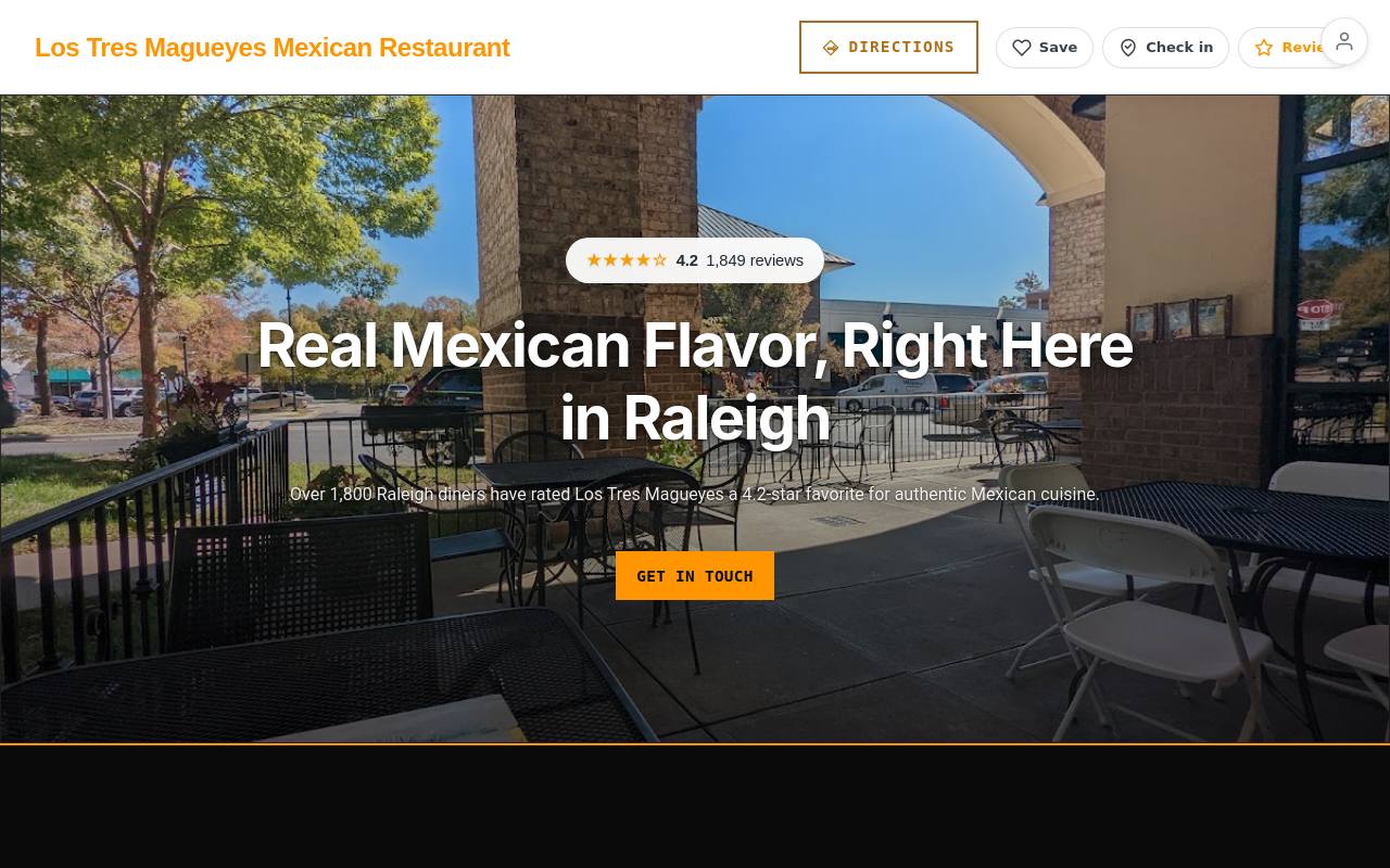 Preview of your live website
