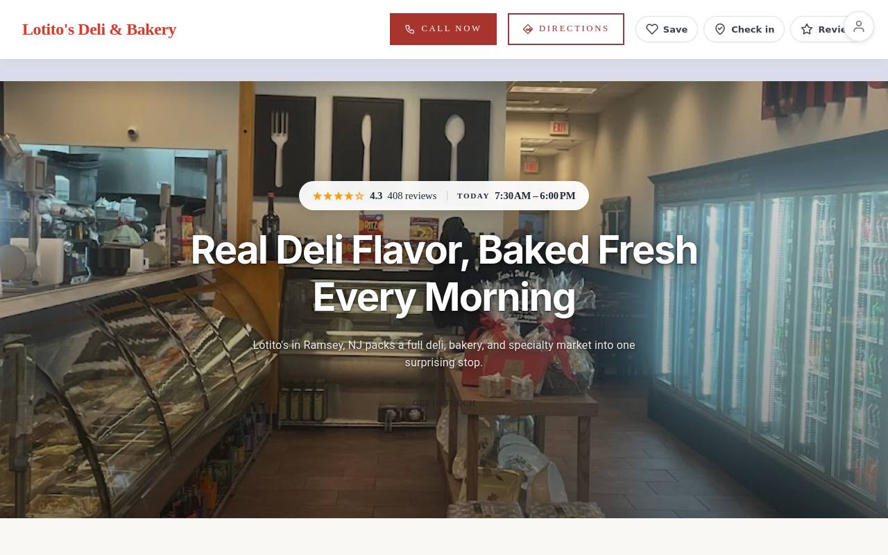 Preview of your live website
