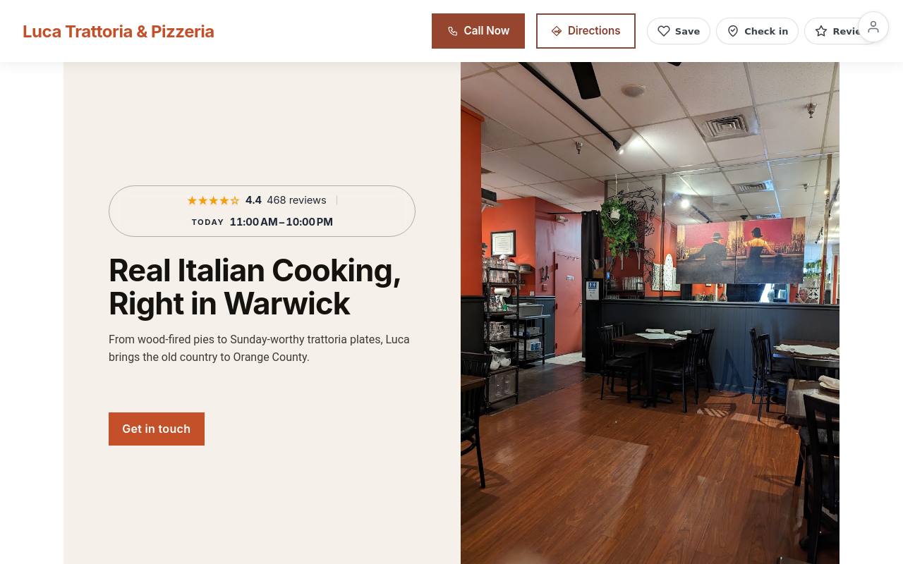 Preview of your live website