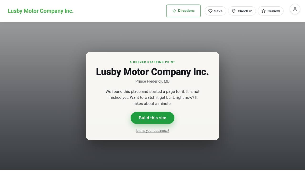 Preview of your live website