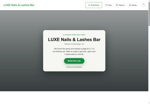 Preview of your live website
