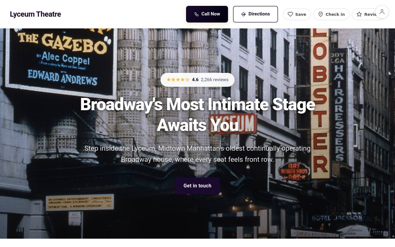 Preview of your live website