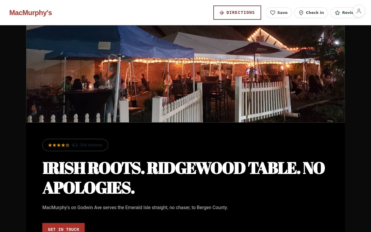Preview of your live website