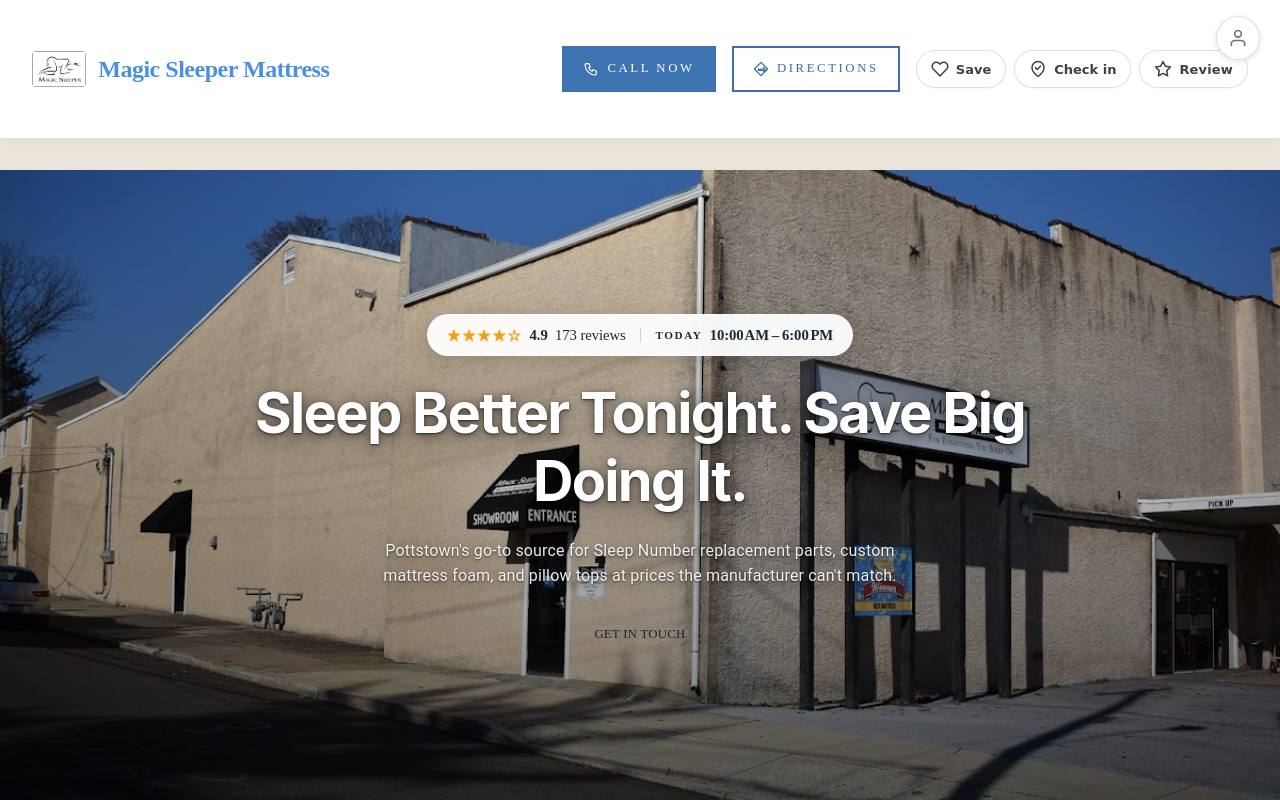 Preview of your live website