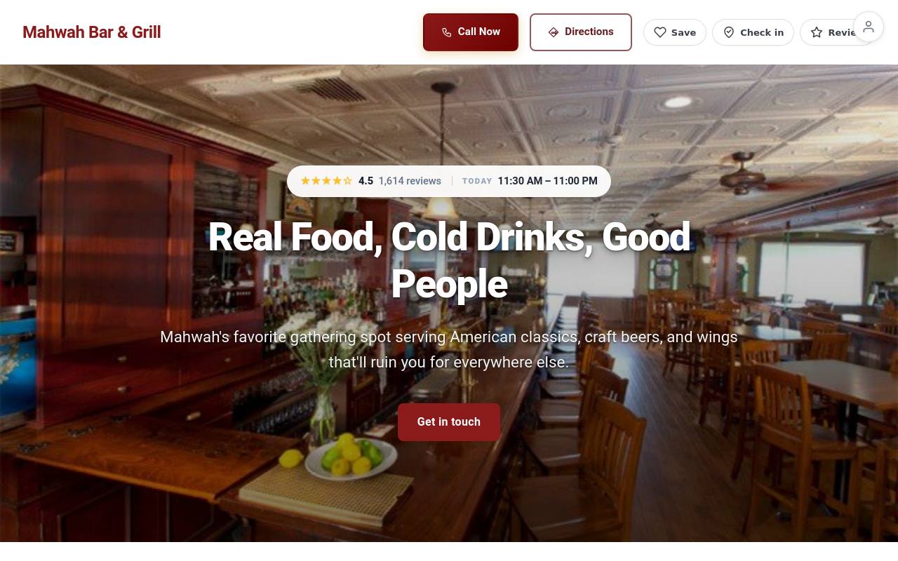 Preview of your live website