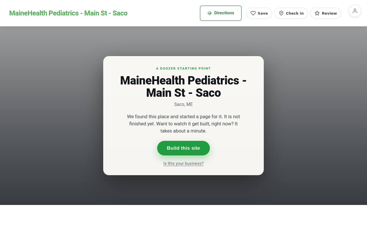 Preview of your live website
