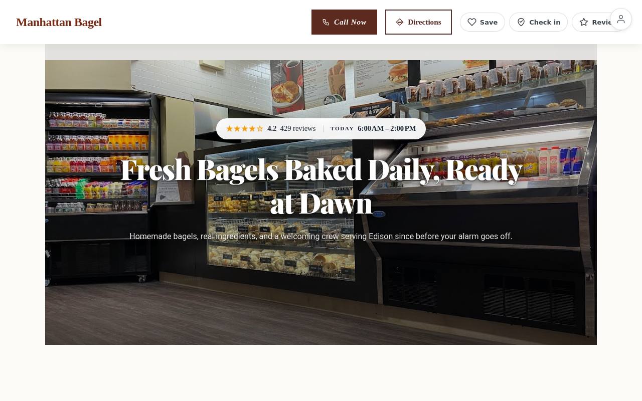 Preview of your live website