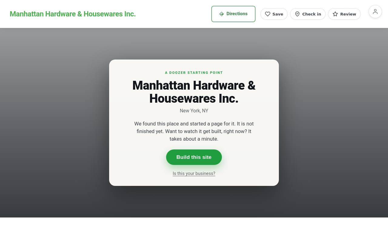 Preview of your live website