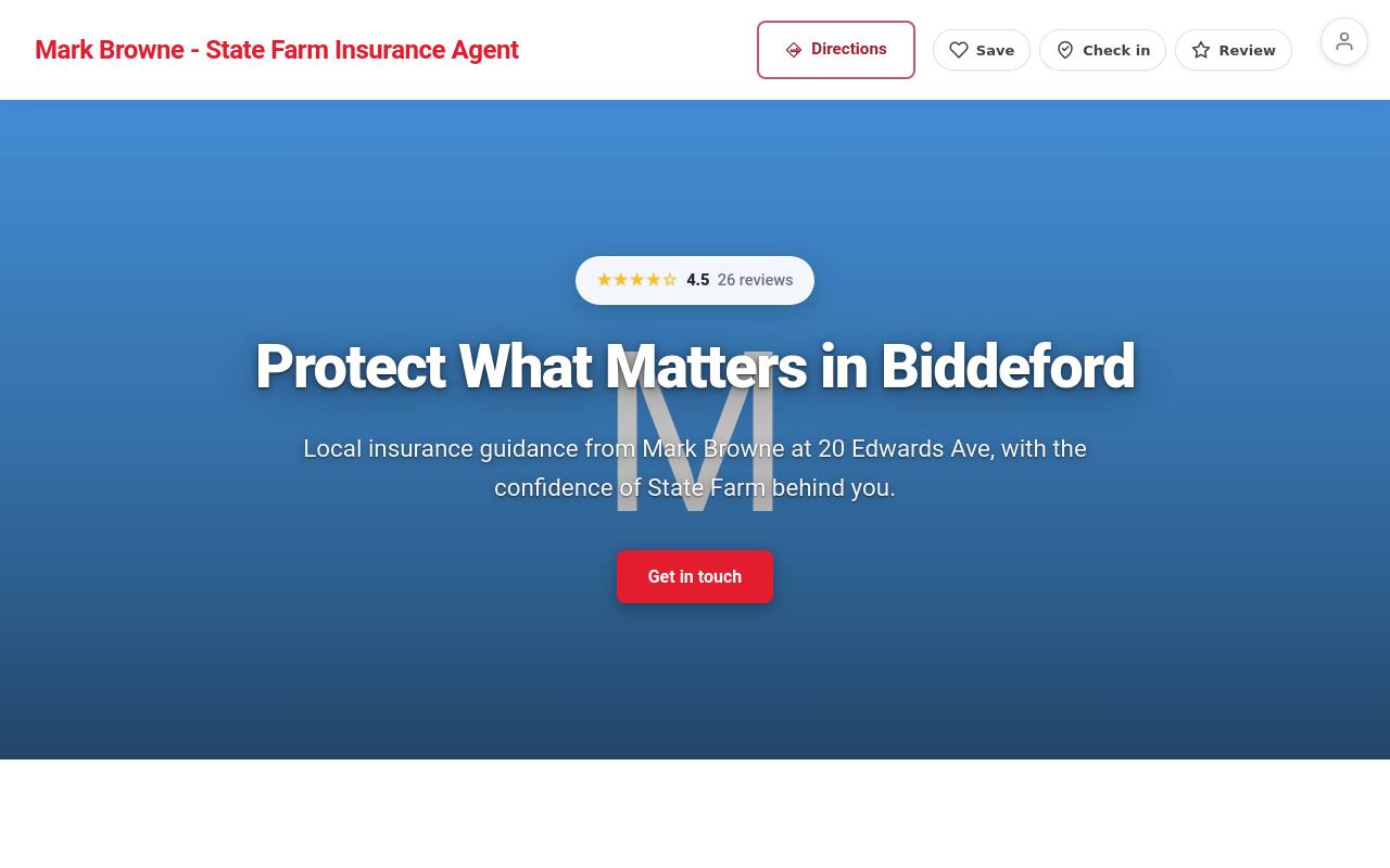 Preview of your live website