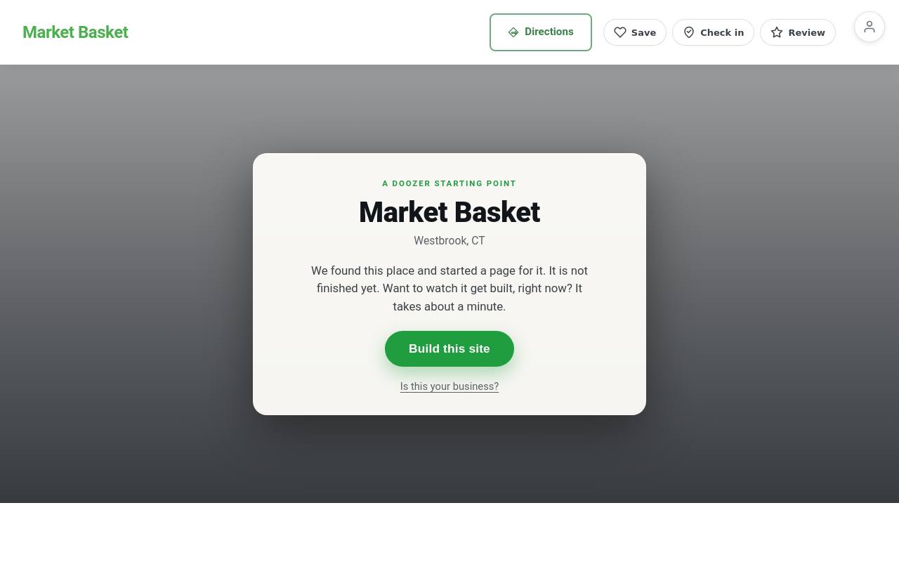 Preview of your live website