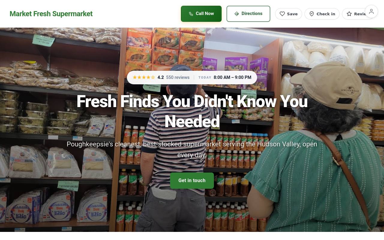 Preview of your live website