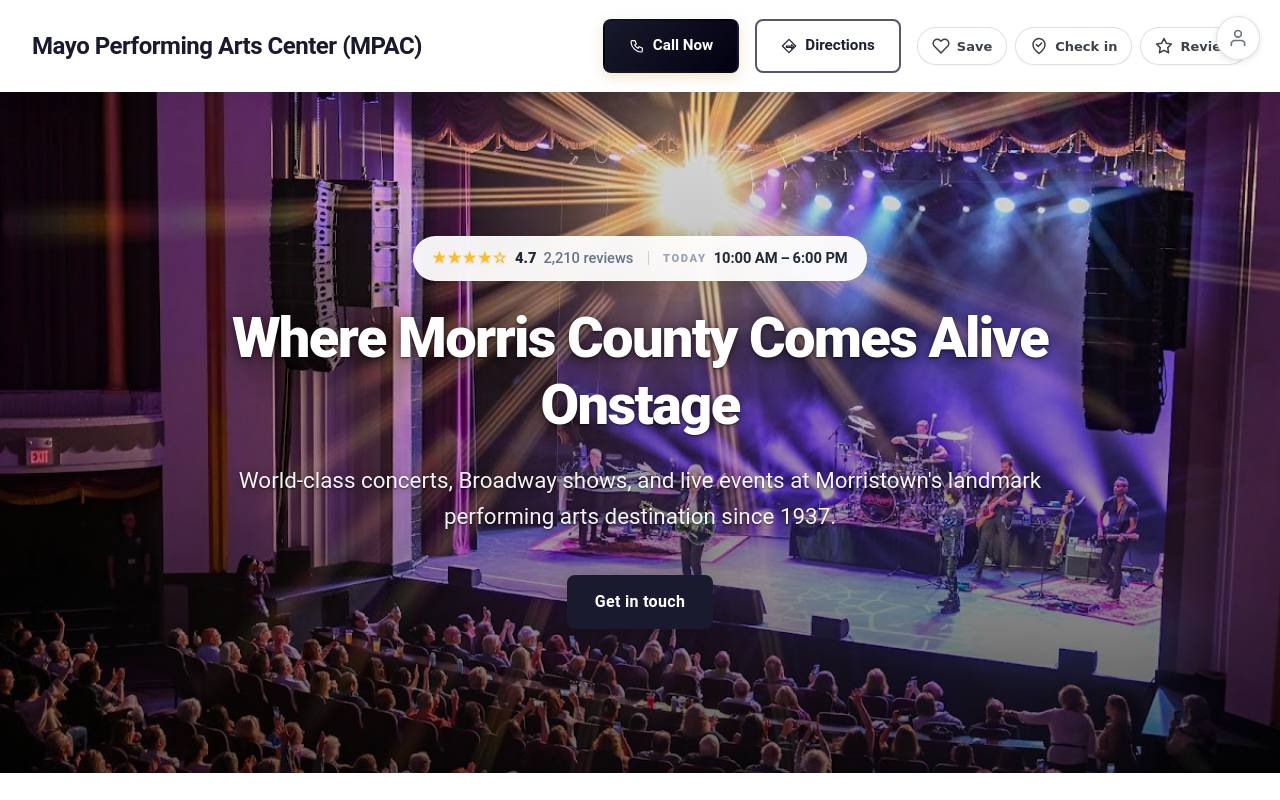 Preview of your live website