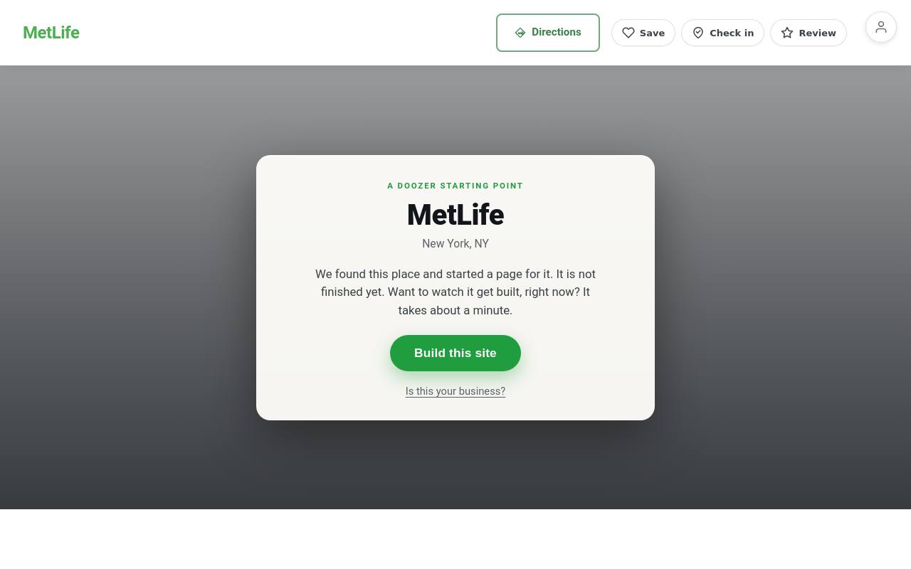 Preview of your live website