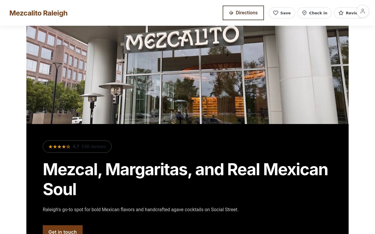 Preview of your live website