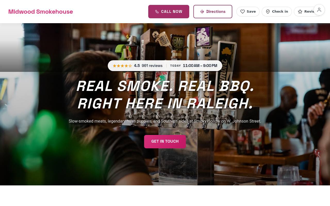 Preview of your live website