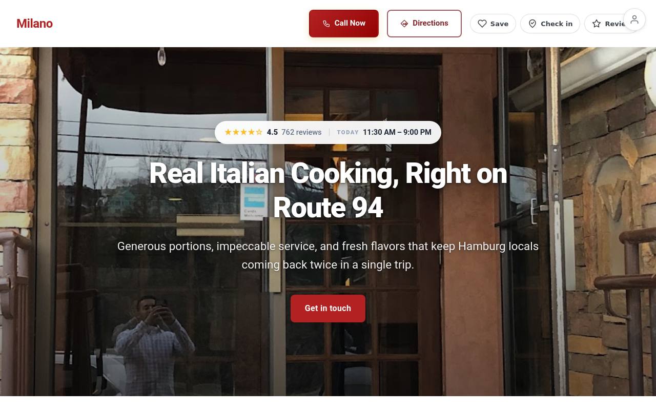 Preview of your live website