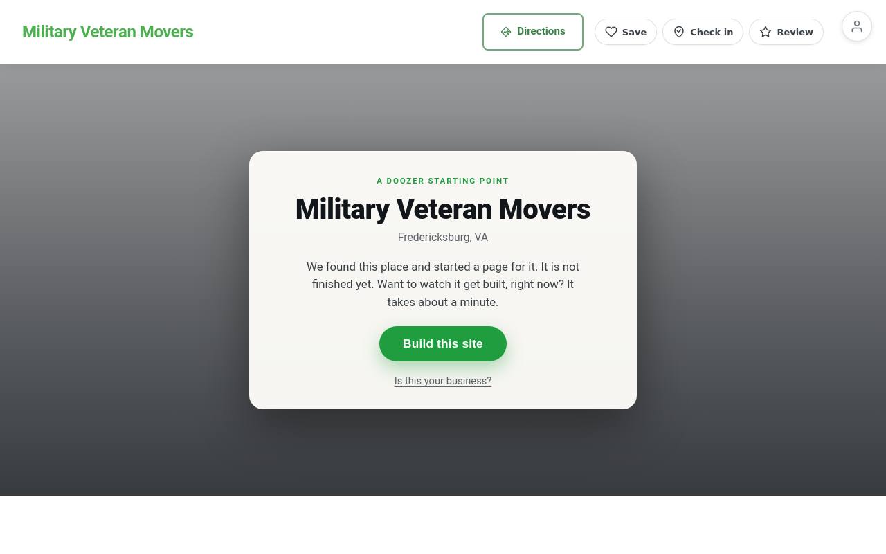 Preview of your live website