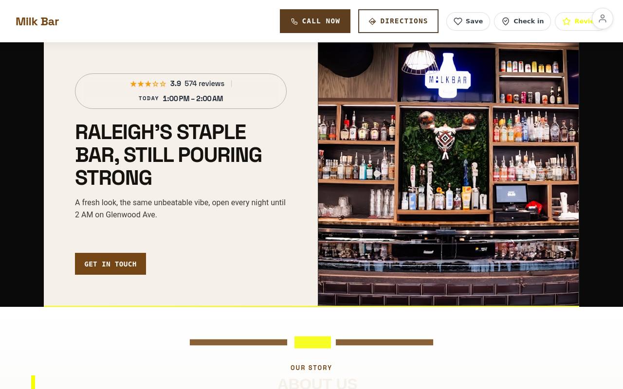 Preview of your live website