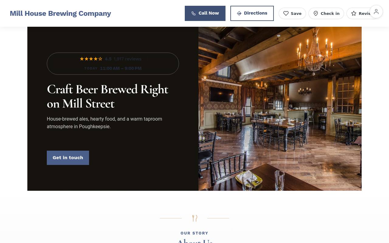 Preview of your live website