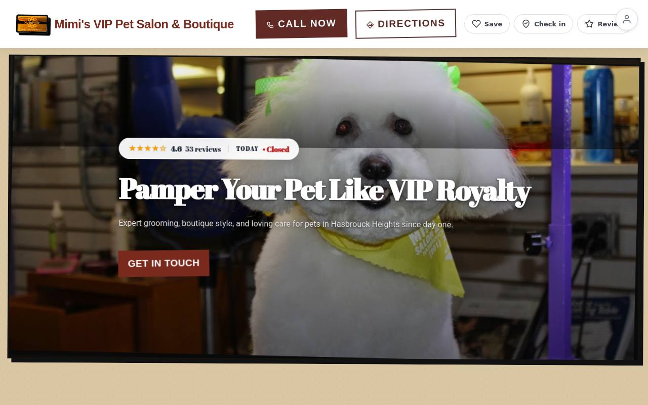 Preview of your live website