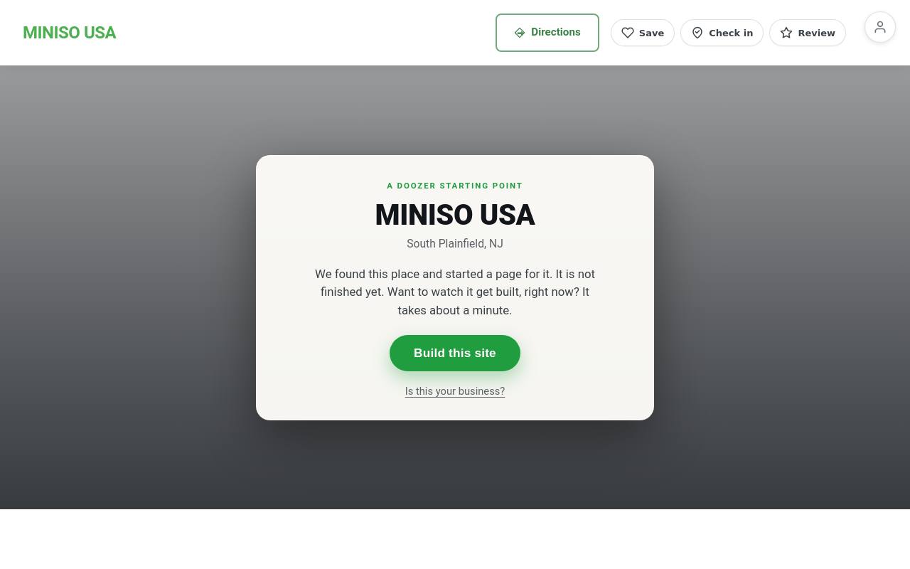 Preview of your live website