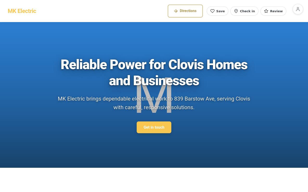 Preview of your live website
