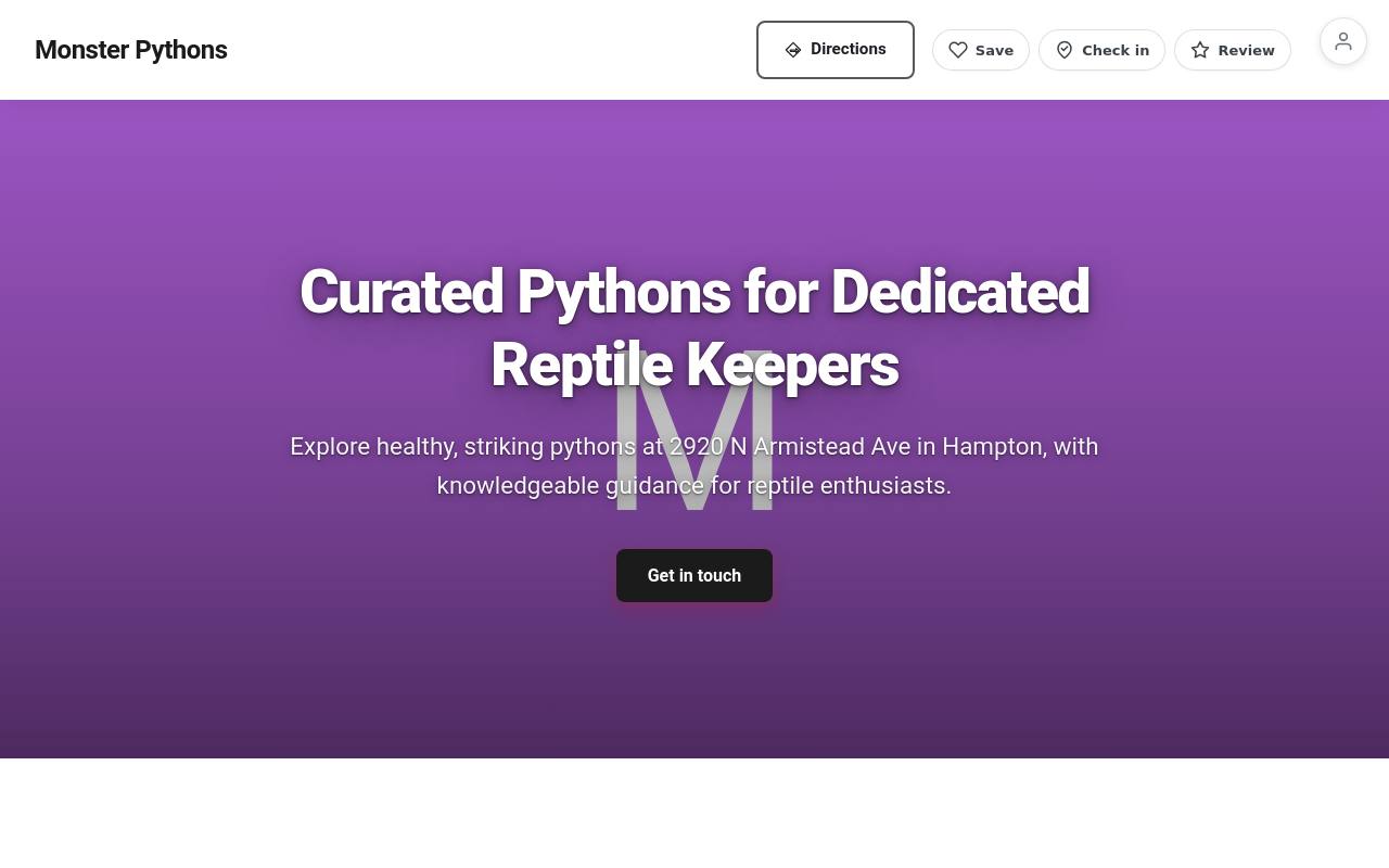 Preview of your live website
