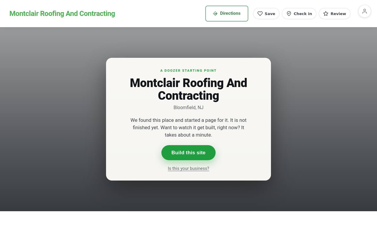 Preview of your live website